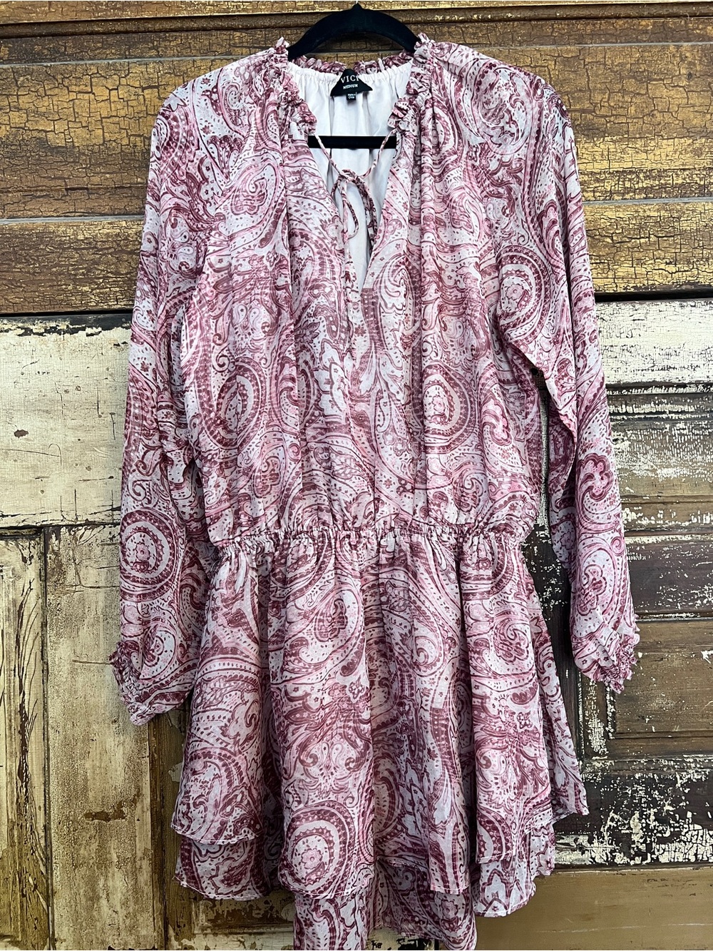Vici Pink Paisley Mini Dress